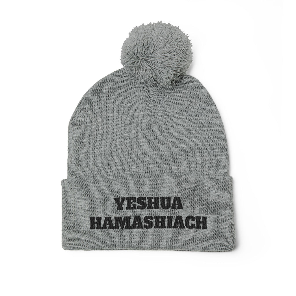 Yeshua Hamashiach Pom-Pom Knit Cap (Embroidery)