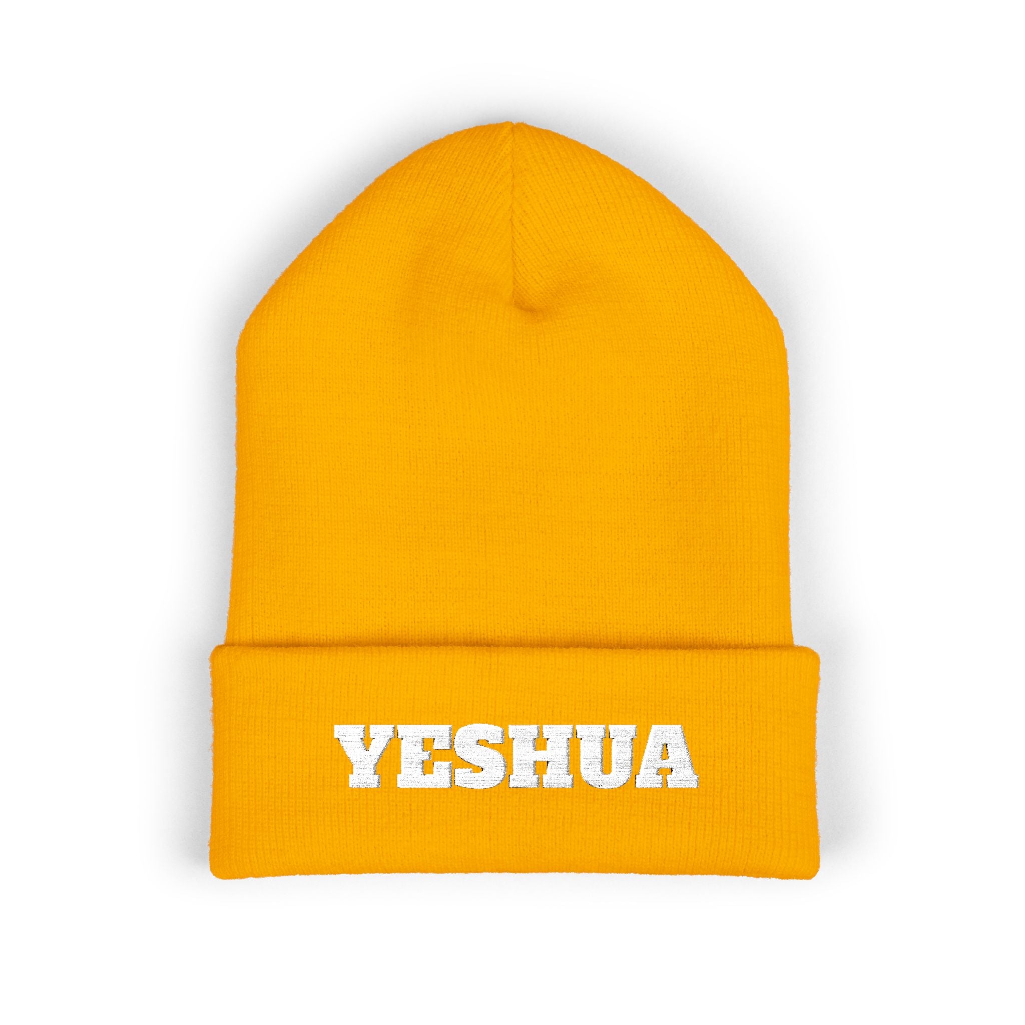 “YESHUA” Embroidered Cuffed Beanie