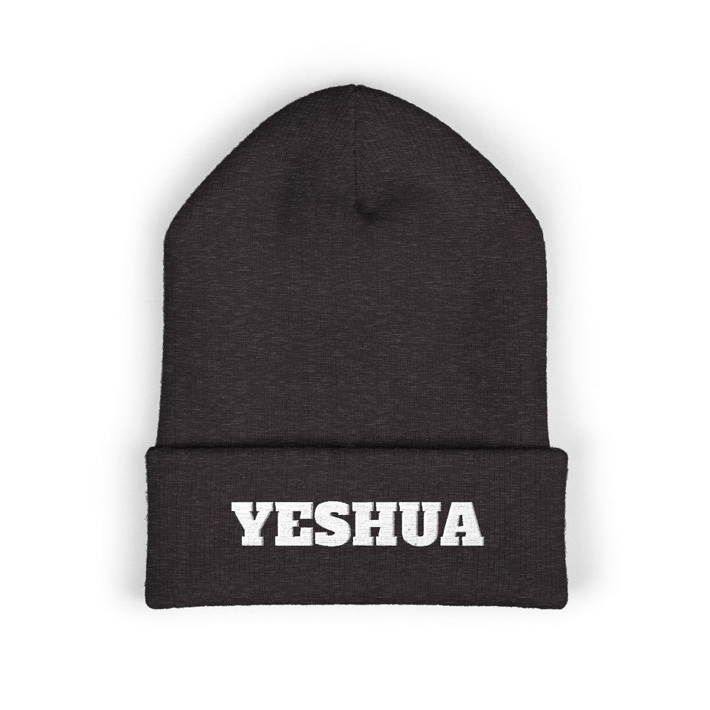 “YESHUA” Embroidered Cuffed Beanie