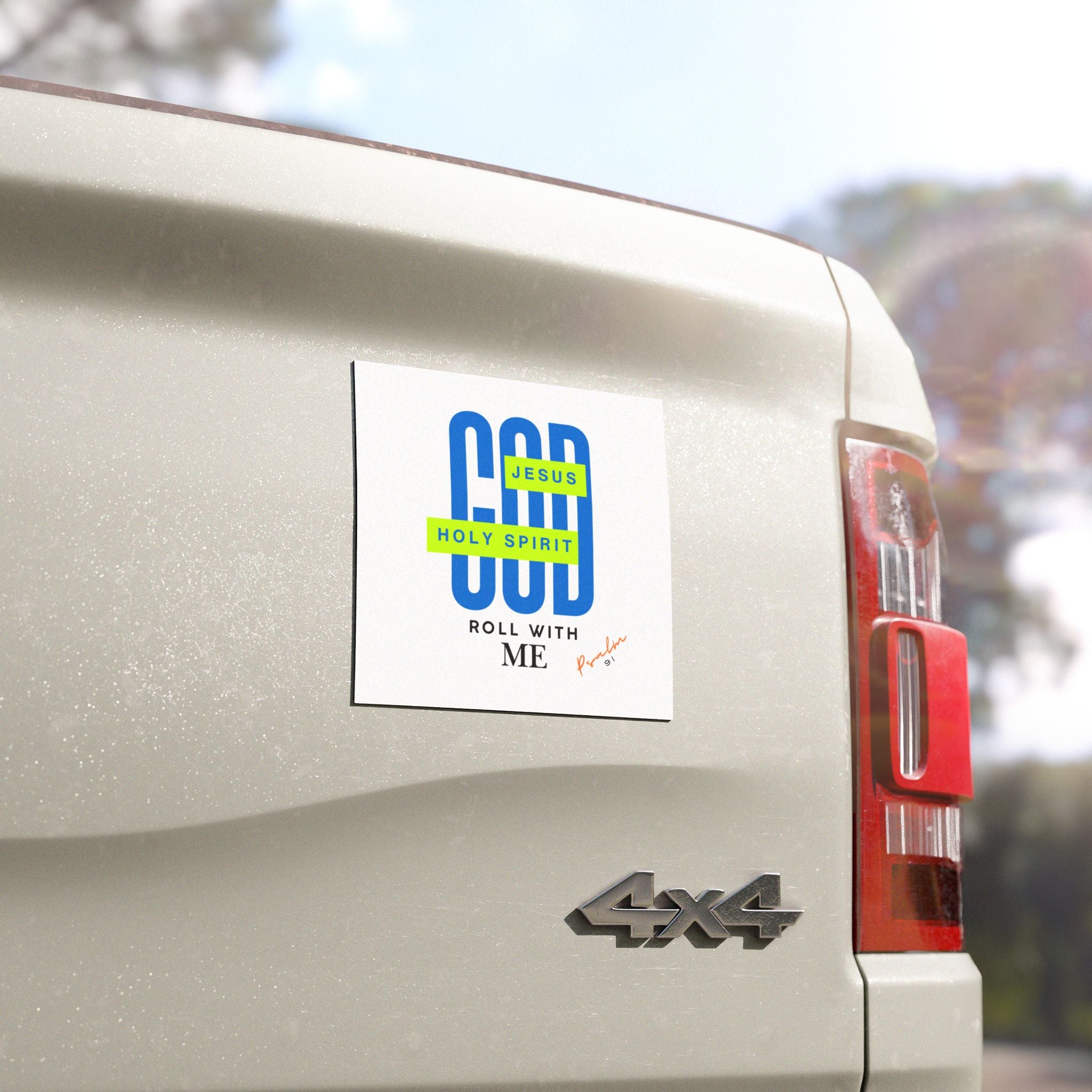 “God Rolls With Me” Car Magnet