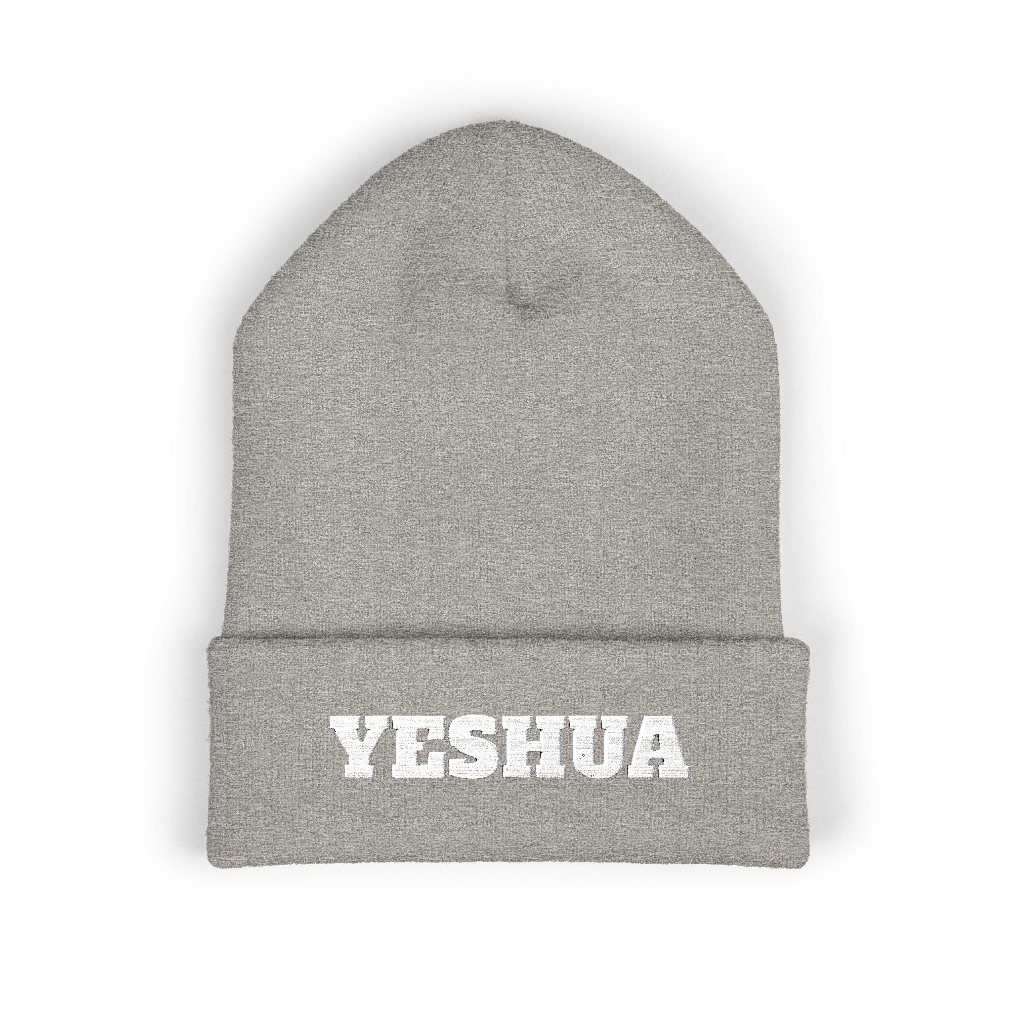 “YESHUA” Embroidered Cuffed Beanie