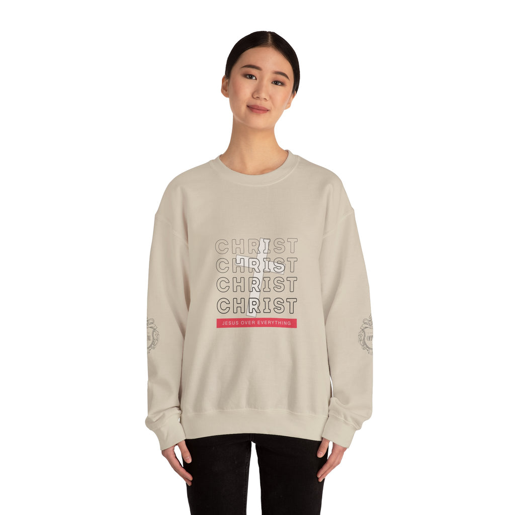 “Jesus Christ Over Everything” Crewneck Sweatshirt