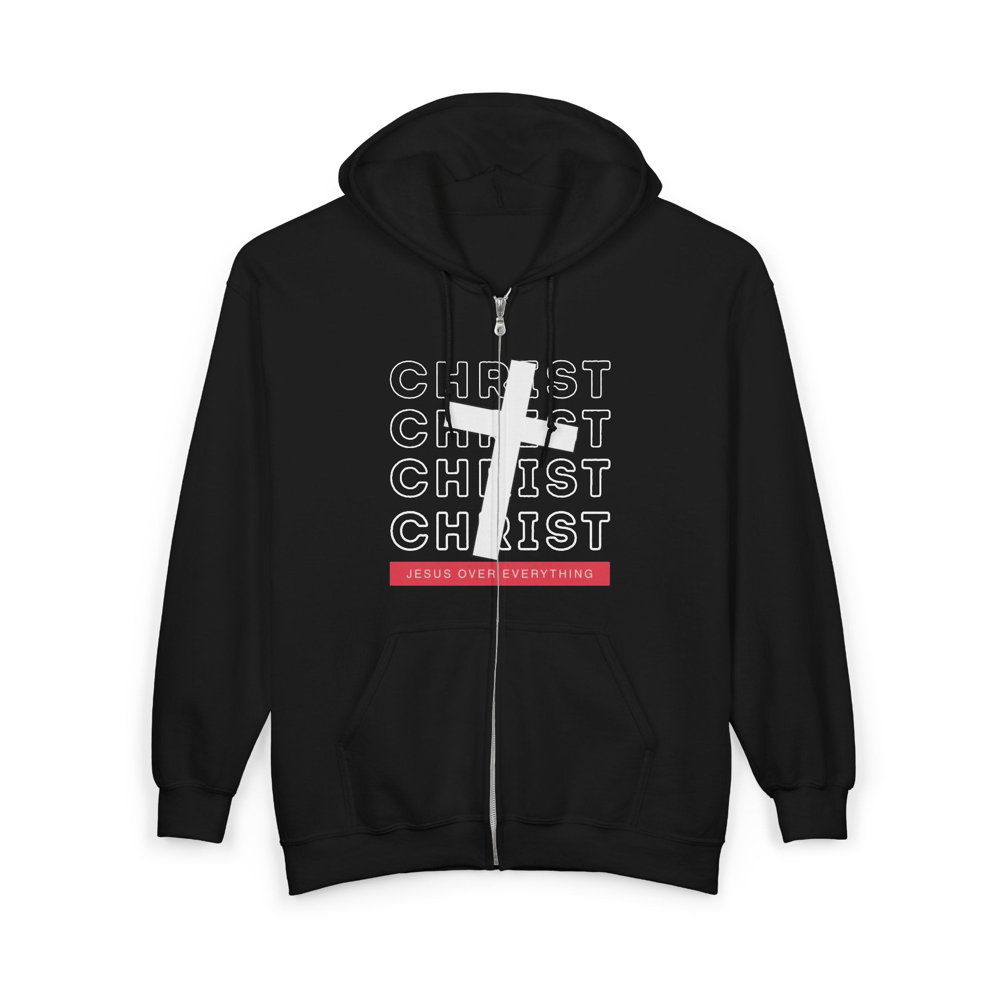 “Jesus Christ Over Everything” Zip-Up Hoodie