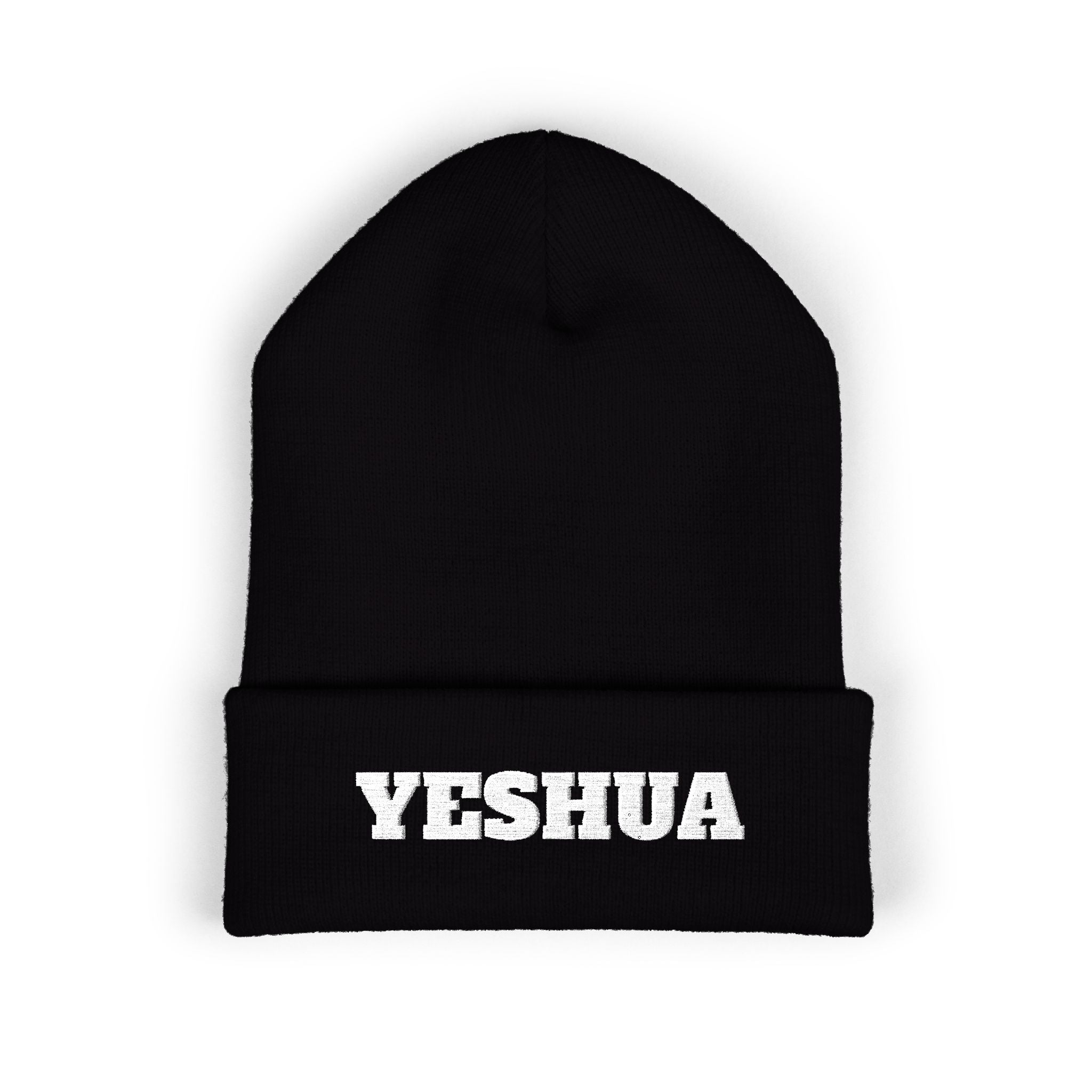 “YESHUA” Embroidered Cuffed Beanie