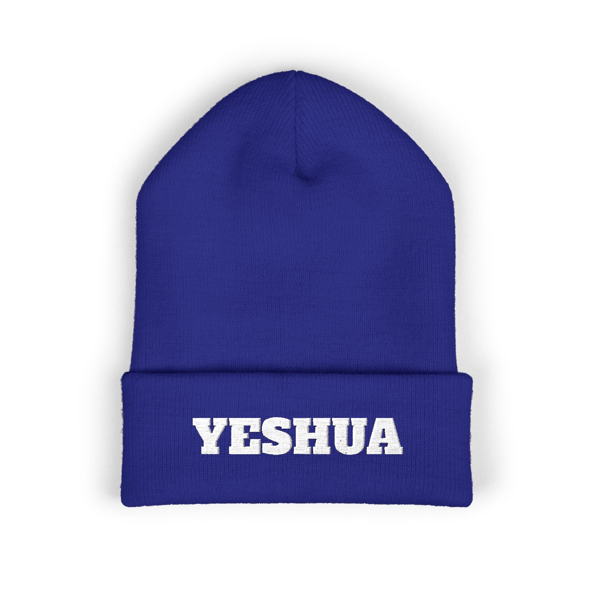 “YESHUA” Embroidered Cuffed Beanie