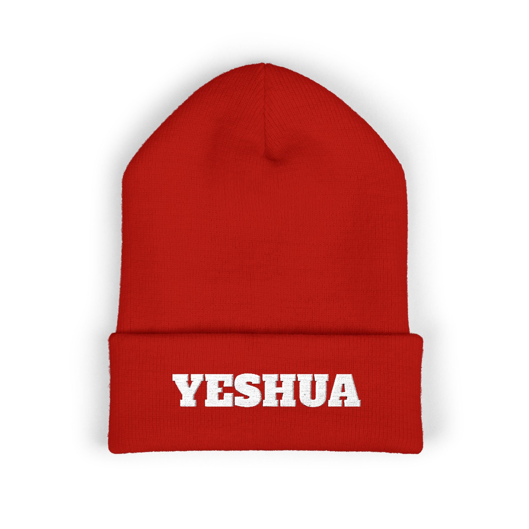 “YESHUA” Embroidered Cuffed Beanie