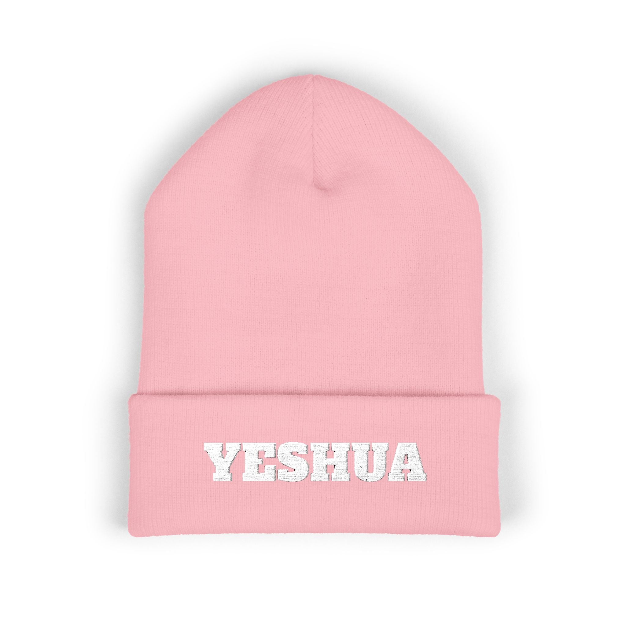 “YESHUA” Embroidered Cuffed Beanie