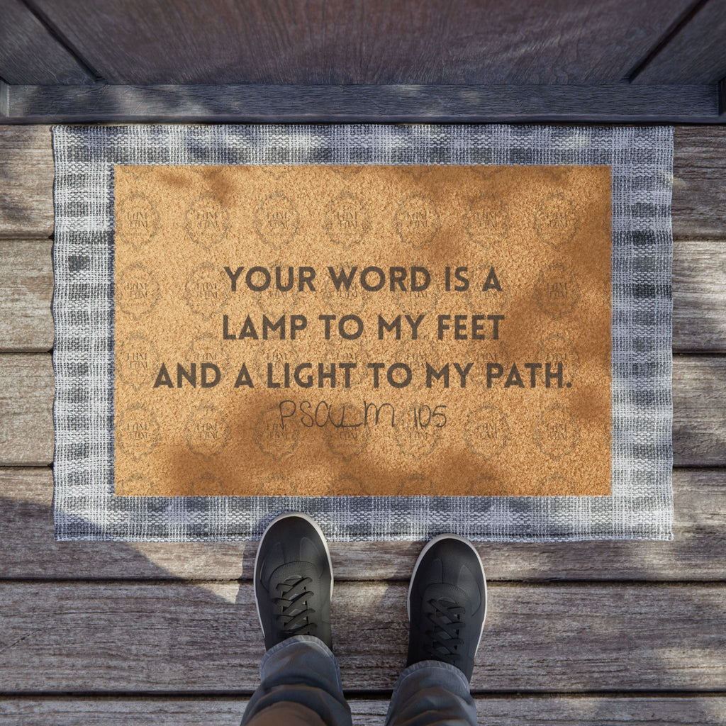 "Your Word Is a Lamp to My Feet" Doormat