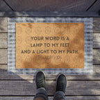 "Your Word Is a Lamp to My Feet" Doormat