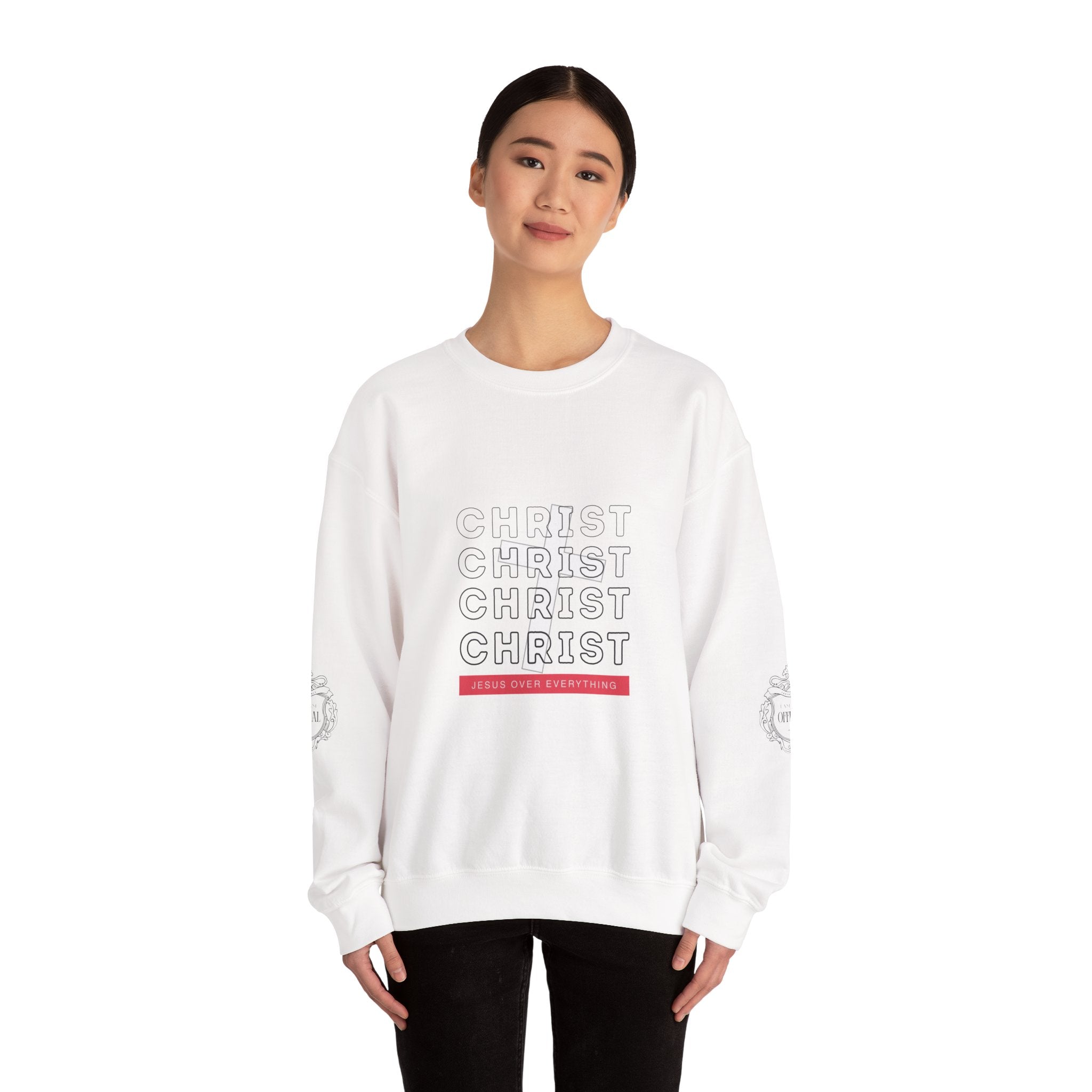 “Jesus Christ Over Everything” Crewneck Sweatshirt