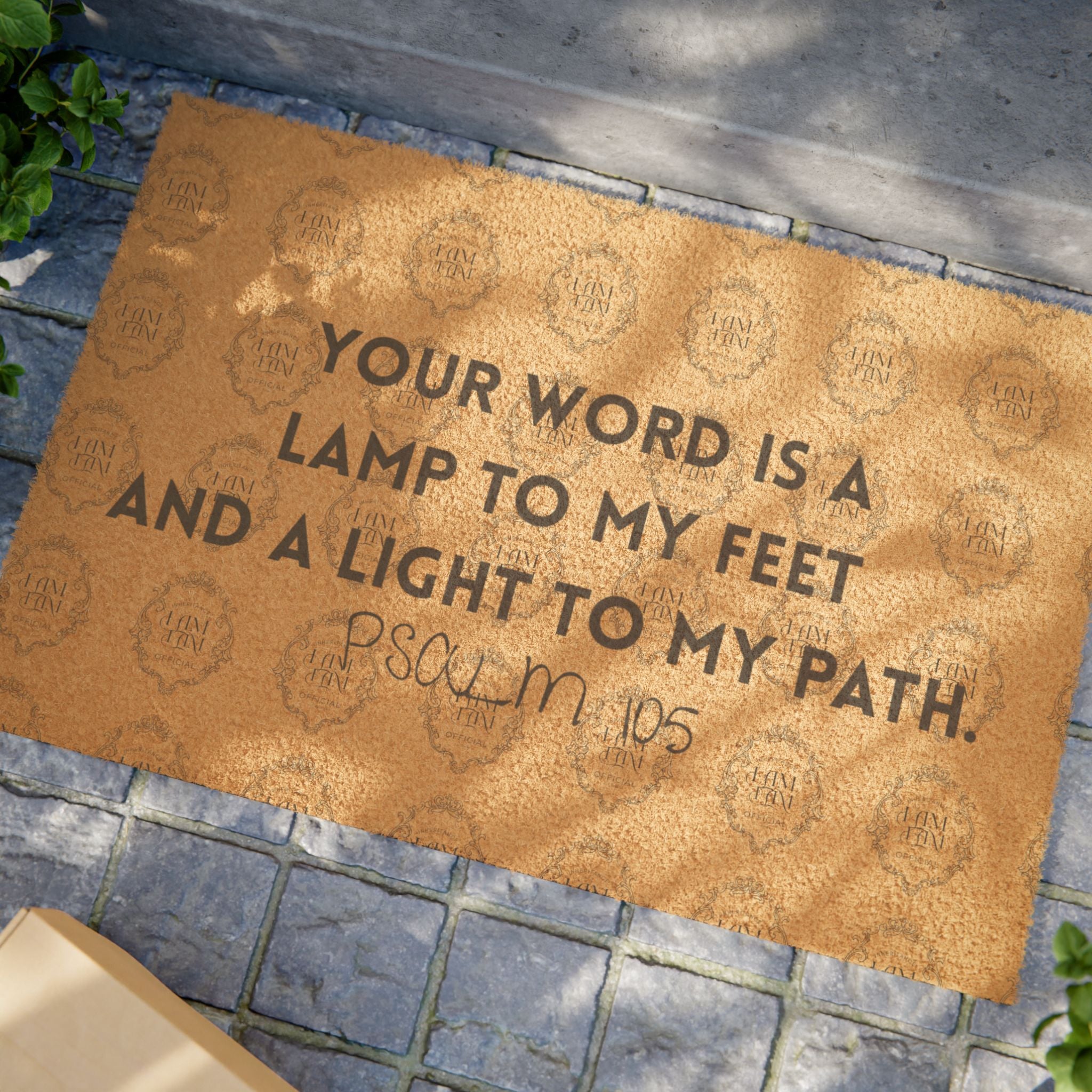 "Your Word Is a Lamp to My Feet" Doormat